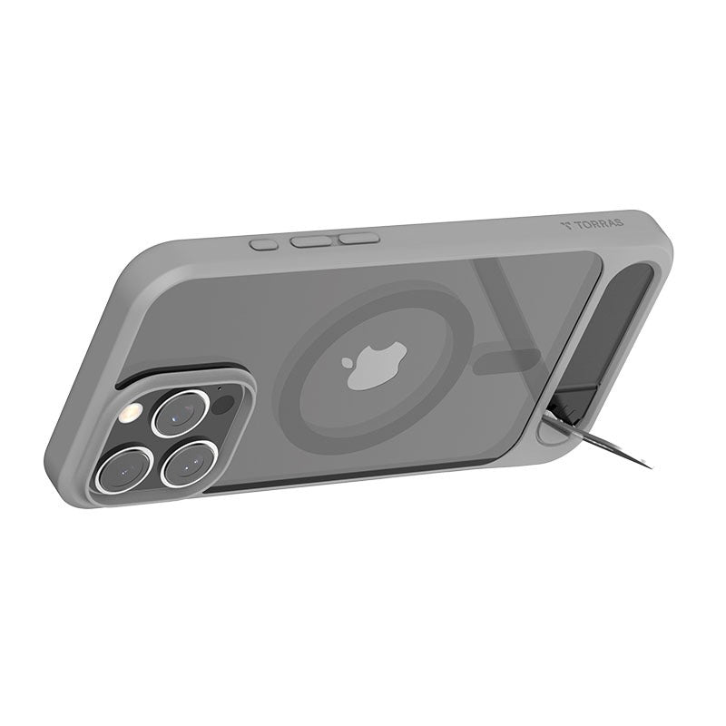 Buy Torras UPRO Pstand Series Magsafe Compatible Phone Case for iPhone 16 Pro Titanium Grey from Vmart in Pakistan