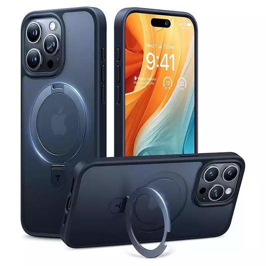 Buy Torras UPro Ostand Matte Series Magsafe Compatible Phone Case for iPhone 15 Pro Max Black from Vmart in Pakistan