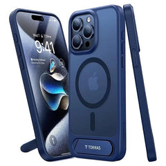 Buy Torras UPro Pstand Series Magsafe Compatible Phone Case for iPhone 15 Pro Max Navy Blue from Vmart in Pakistan