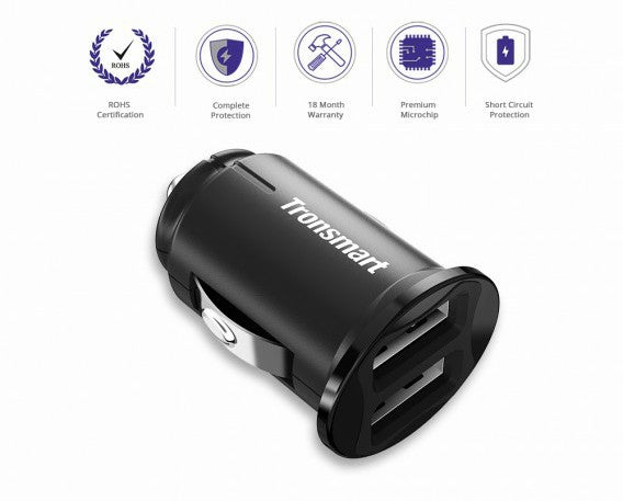 Buy Tronsmart C24 Dual USB Port Car Charger from Vmart in Pakistan