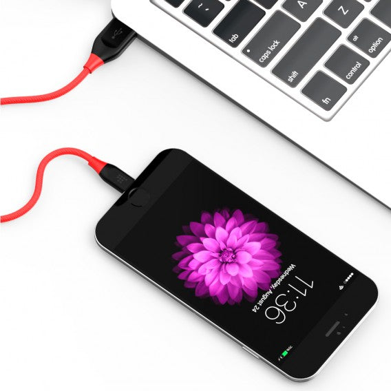 Buy Tronsmart LTA07 Braided Nylon (Apple MFi Certified) Lightning Cable Red from Vmart in Pakistan