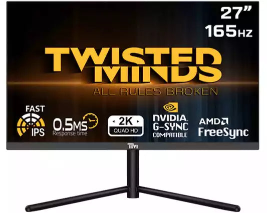 Buy Twisted Minds 27 Flat QHD 165Hz Fast IPS 0.5MS HDMI 2.1 HDR Gaming Monitor from Vmart in Pakistan