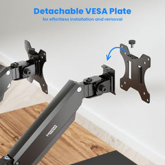Buy Twisted Minds Premium Dual Monitor Aluminum Gas Spring Pole Mounted Monitor Arm from Vmart in Pakistan