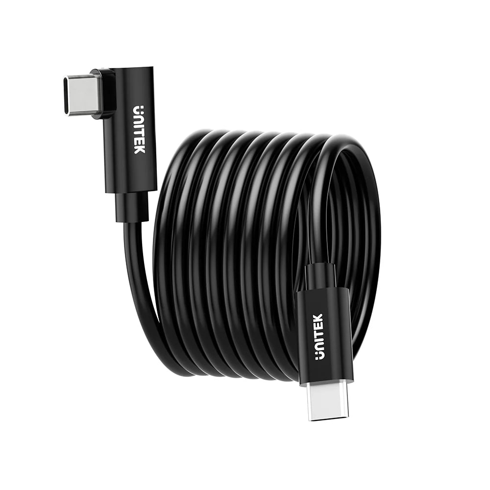Buy Unitek C14094ABK01 VR Link Pro Cable (90 Degree USB-C to C Cable supports 5Gbps & 60W) 5m from Vmart in Pakistan