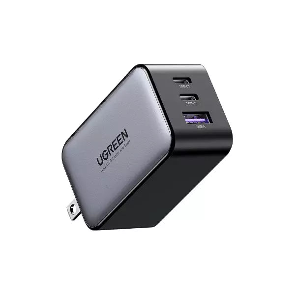 Buy Ugreen 10334 Nexode 65W USB C GaN 3 Ports Wall Charger US Plug Black from Vmart in Pakistan