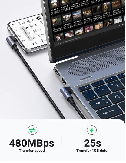 Buy Ugreen 10357 USB C to C 100W Double Angle Cable 3m from Vmart in Pakistan