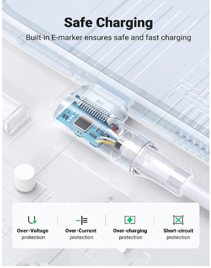 Buy Ugreen 10357 USB C to C 100W Double Angle Cable 3m from Vmart in Pakistan