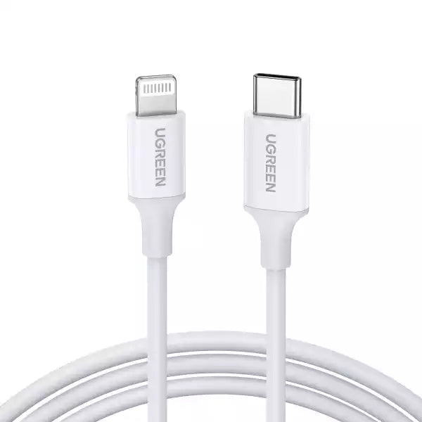 Buy Ugreen 10493 MFi USB-C to Lightning Charging Cable 1m White from Vmart in Pakistan