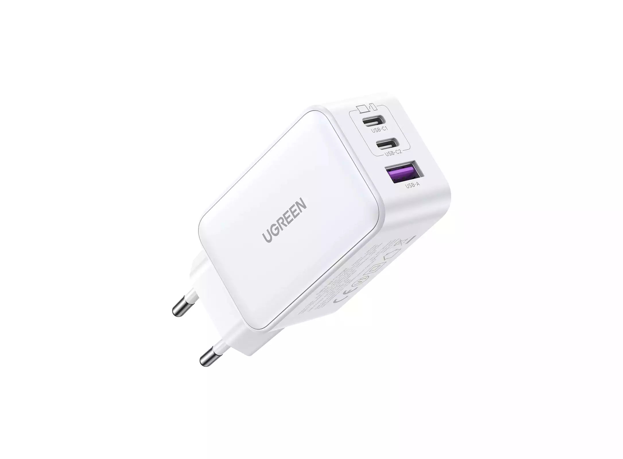 Buy Ugreen 15334 65W 3 Port PD GaN Fast Nexode Charger EU Plug White from Vmart in Pakistan