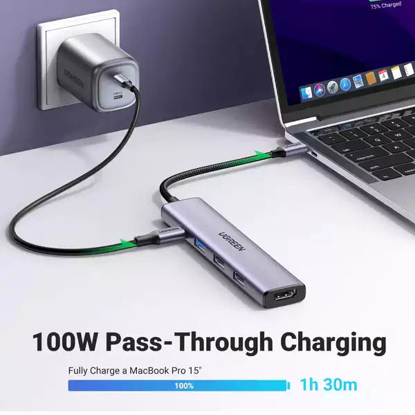 Buy Ugreen 15495 Revodok 5-in-1 USB-C Hub (100W PD, 4K@30Hz HDMI) from Vmart in Pakistan