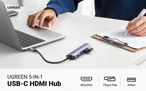 Buy Ugreen 20197 5 in 1 USB C HDMI Hub from Vmart in Pakistan