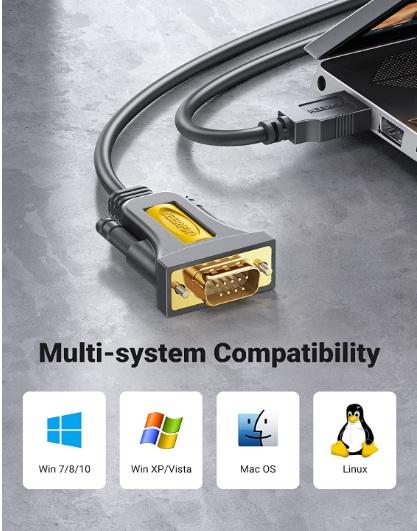Buy Ugreen 20222 USB to DB9 RS232 Adapter Serial Cable 2m from Vmart in Pakistan