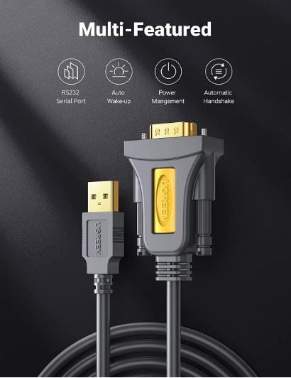 Buy Ugreen 20222 USB to DB9 RS232 Adapter Serial Cable 2m from Vmart in Pakistan