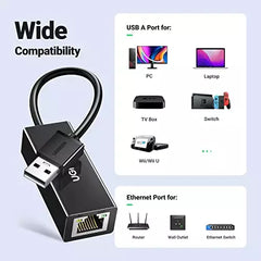 Buy Ugreen 20254 USB to Ethernet Adapter RJ45 Wired LAN Adapter from Vmart in Pakistan