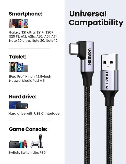Buy Ugreen 20299 USB-C Male to USB A Cable - 1m from Vmart in Pakistan