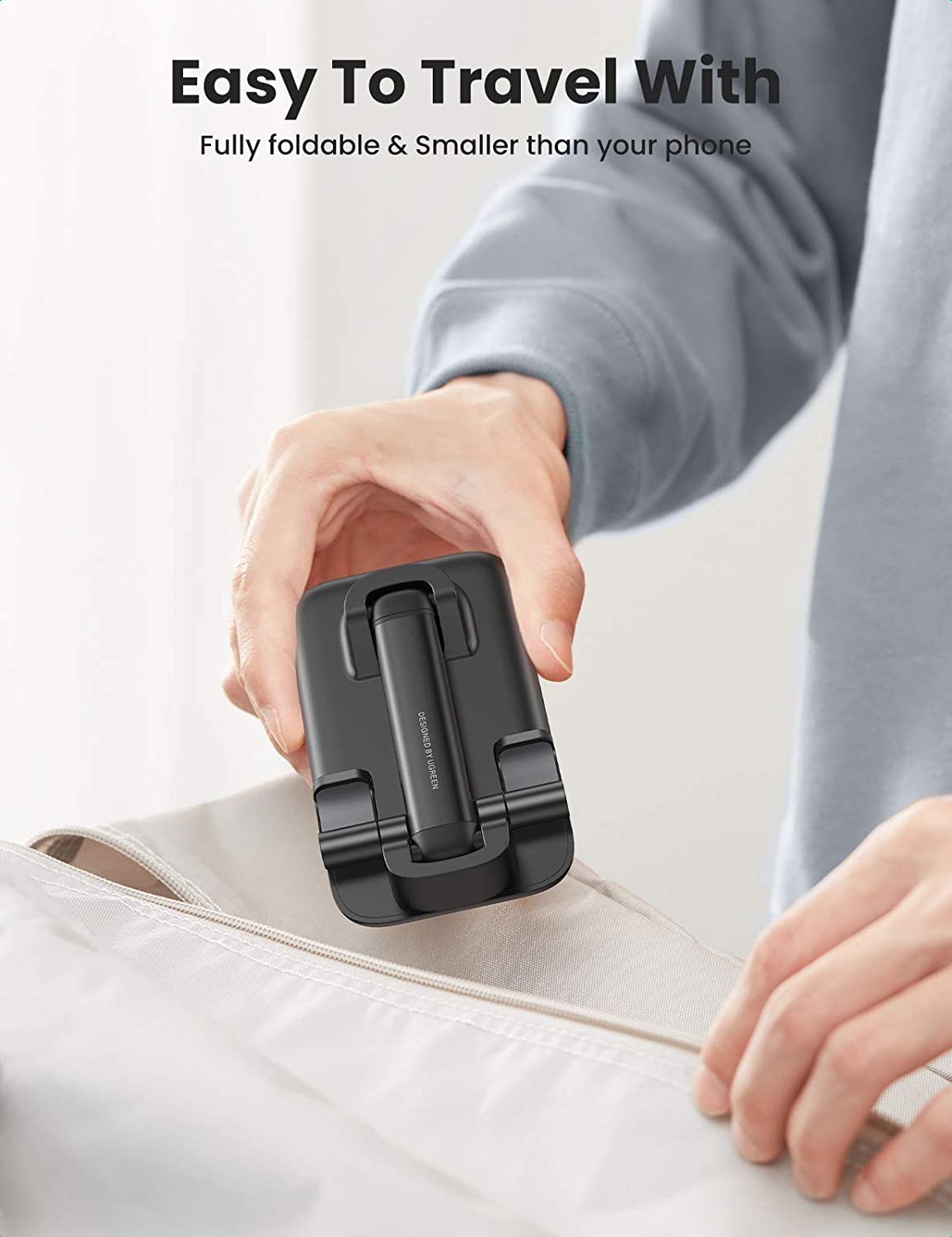 Buy Ugreen 20434 Foldable Desktop Cell Phone Holder - White from Vmart in Pakistan