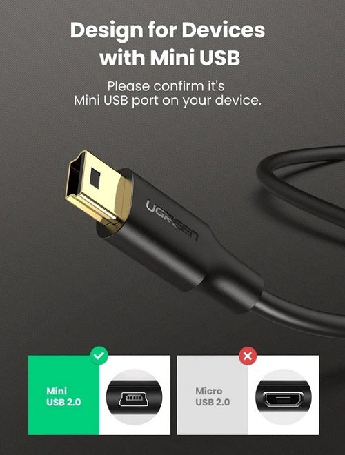 Buy Ugreen 30472 Mini USB Charging Data Cable - 2M from Vmart in Pakistan