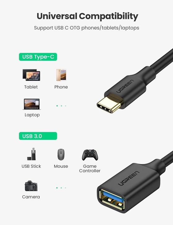 Buy Ugreen 30701 USB C to USB 3.0 OTG Adapter from Vmart in Pakistan