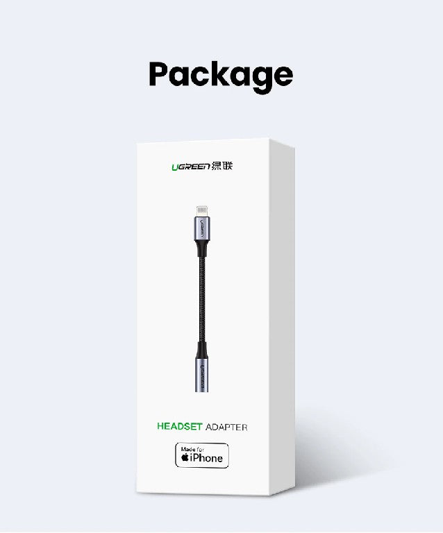 Buy Ugreen 30756 Lightning to 3.5mm Jack Adapter 10cm from Vmart in Pakistan