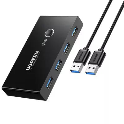 Buy Ugreen 30768 USB 3.0 4-Port Switch With 2 Pack USB Male Cable from Vmart in Pakistan