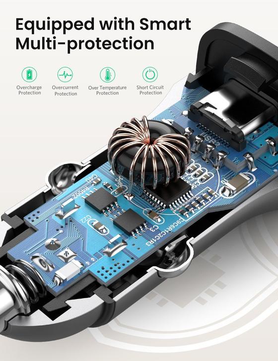 Buy Ugreen 30780 Aluminum 18W PD Fast Car Charger from Vmart in Pakistan