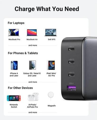 Buy Ugreen 40737 Nexode 100W USB C Wall Charger - 4 Ports from Vmart in Pakistan