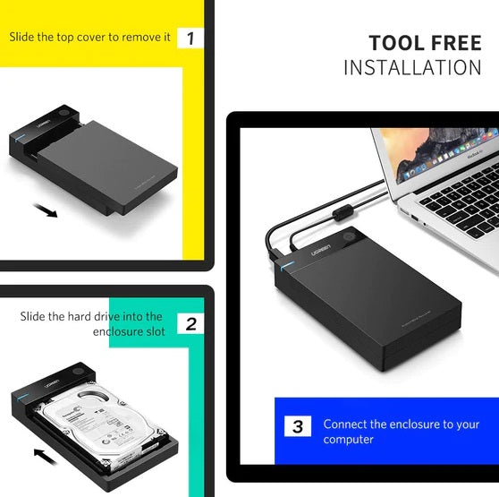 Buy Ugreen 50422 3.5” SATA External Hard Drive Enclosure from Vmart in Pakistan