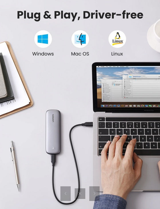 Buy Ugreen 60354 M.2 NVMe SSD USB C Enclosure from Vmart in Pakistan