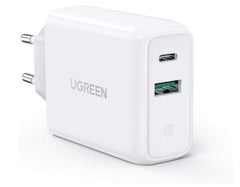 Buy Ugreen 60468 36W USB A and Type C Charger - White from Vmart in Pakistan