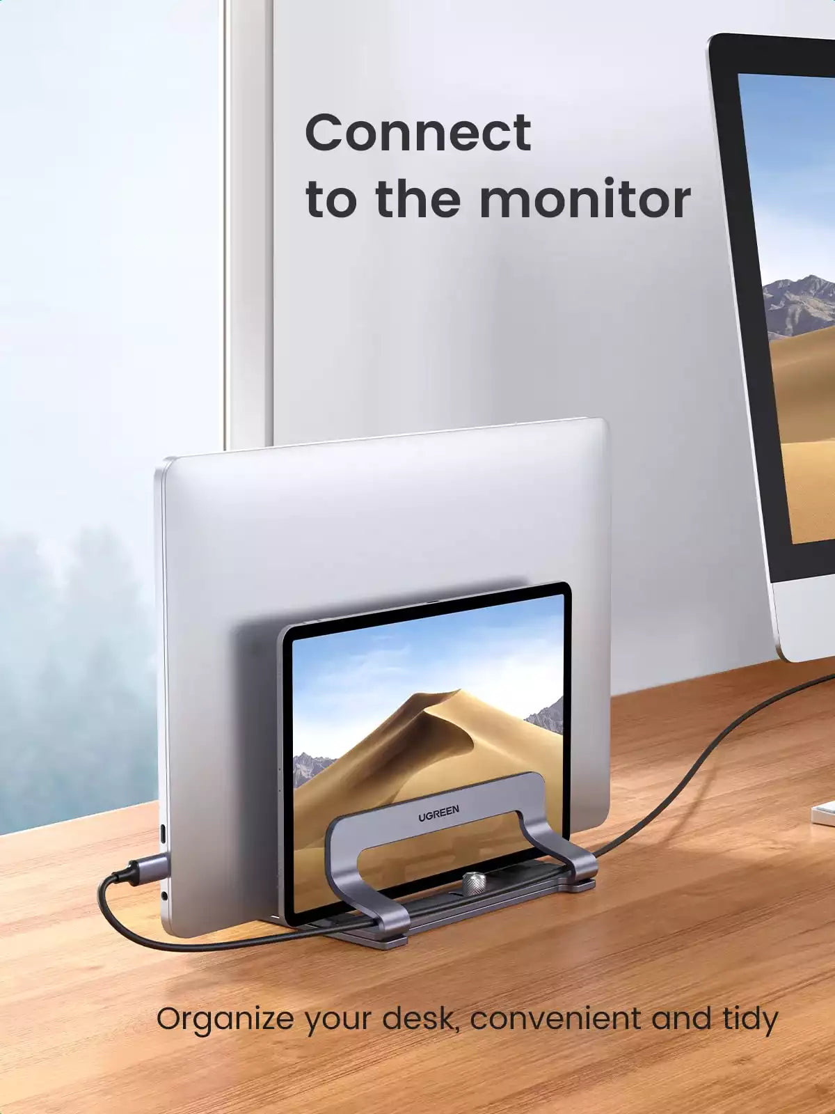 Buy Ugreen 60643 Vertical Dual Slot Laptop Stand for Desk from Vmart in Pakistan