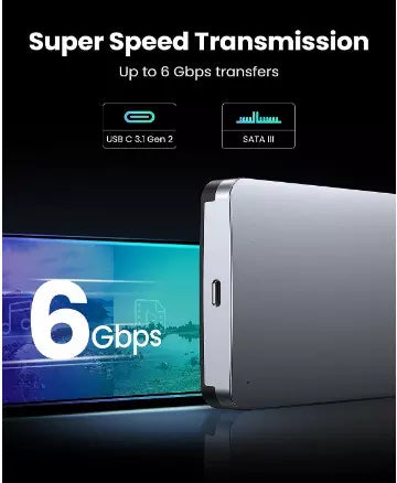 Buy Ugreen 70499 USB C Hard Drive Enclosure for 2.5 SATA SSD/HDD from Vmart in Pakistan