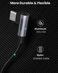 Buy Ugreen 70696 Right Angle 100W USB C to USB C Cable 1m from Vmart in Pakistan