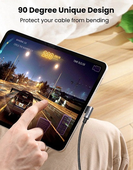 Buy Ugreen 70696 Right Angle 100W USB C to USB C Cable 1m from Vmart in Pakistan