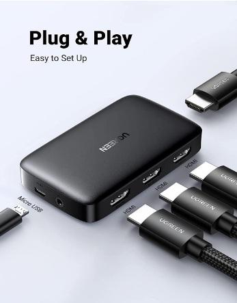 Buy Ugreen 80125 HDMI Switch 3 in 1 Out 4K HDMI Switcher Splitter from Vmart in Pakistan
