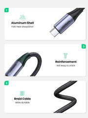 Buy Ugreen 80150 100W PD USB C to C Cable 1m from Vmart in Pakistan