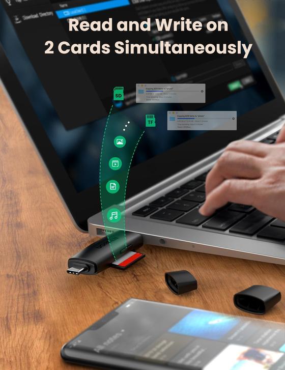 Buy Ugreen 80191 2-in-1 USB A & USB C Card Reader from Vmart in Pakistan