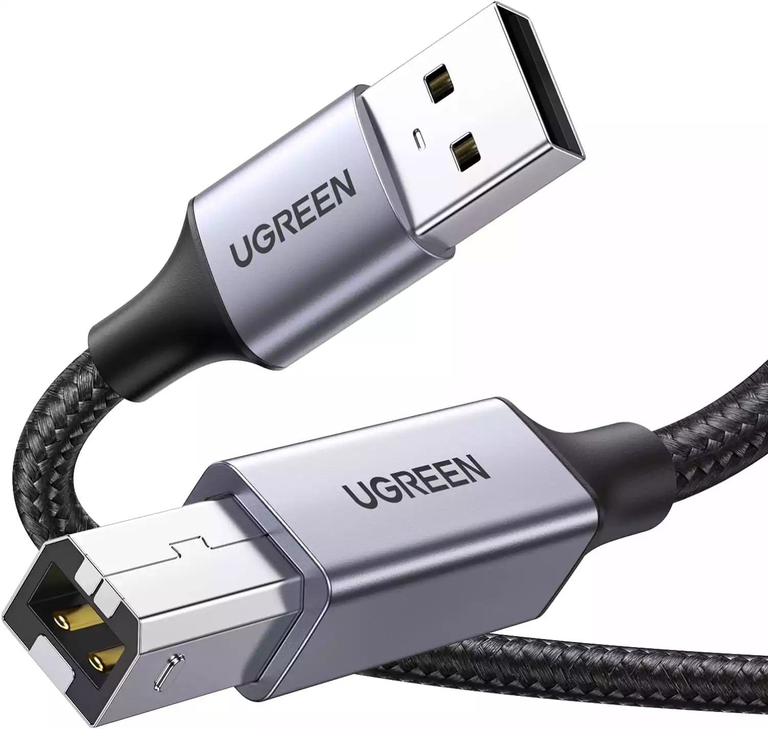 Buy Ugreen 80803 USB-A Male to USB-B 2.0 Printer Cable Alu Case with Braid 2m -Black from Vmart in Pakistan