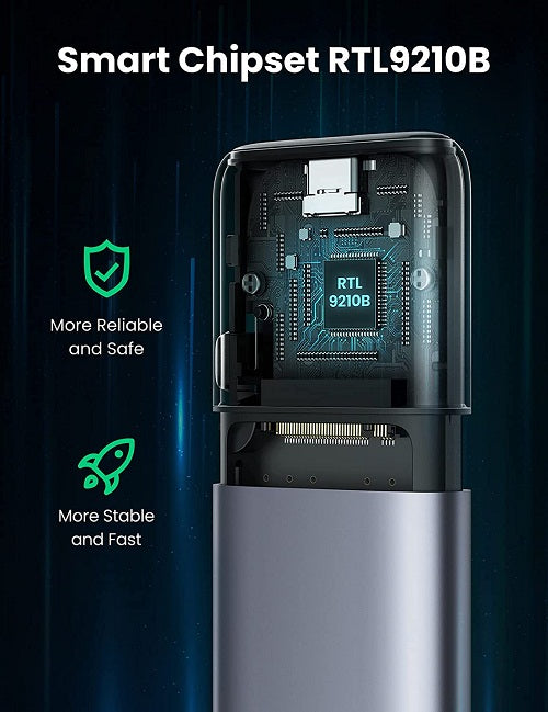 Buy Ugreen 80863 M.2 NVME SATA SSD Enclosure USB C from Vmart in Pakistan