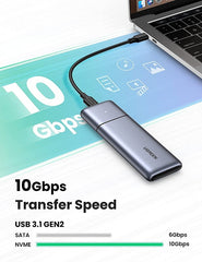 Buy Ugreen 80863 M.2 NVME SATA SSD Enclosure USB C from Vmart in Pakistan