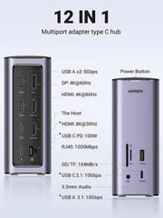 Buy Ugreen 90325 USB C Triple Display Docking Station (12-in-1) from Vmart in Pakistan
