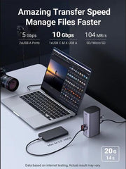 Buy Ugreen 90325 USB C Triple Display Docking Station (12-in-1) from Vmart in Pakistan