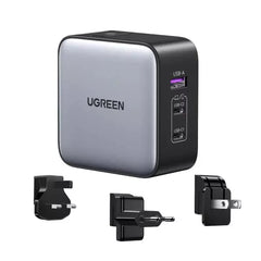 Buy Ugreen 90409 65W Nexode GaN USB C 3-Port Charger With US/UK/EU Plug for Travel from Vmart in Pakistan