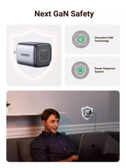 Buy Ugreen 90572 Nexode 45W USB C GaN 2 Ports Wall Charger from Vmart in Pakistan