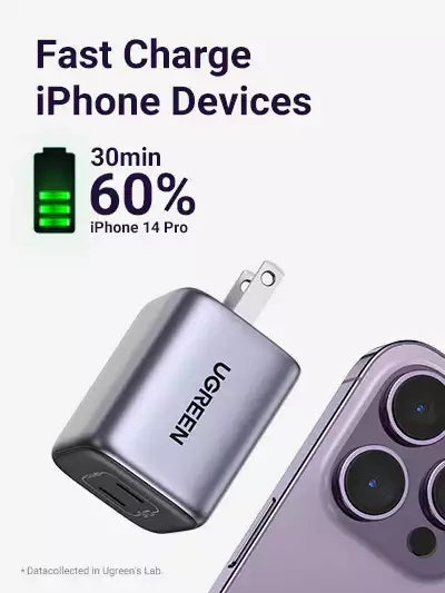 Buy Ugreen 90572 Nexode 45W USB C GaN 2 Ports Wall Charger from Vmart in Pakistan