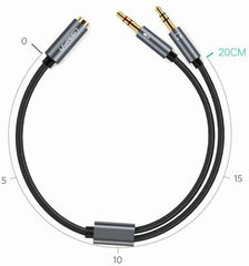 Buy Ugreen 3.5mm Female to 2 Male Mic Splitter - Black from Vmart in Pakistan