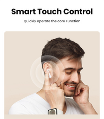 Ugreen 15158 WS200 HiTune T6 Hybrid Active Noise-Cancelling 30Hrs Earbuds White