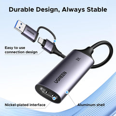 Buy Ugreen 15389 2K@30Hz 1080P 60FPS Video Capture Card 4K Input HDMI to USB 3.0 from Vmart in Pakistan