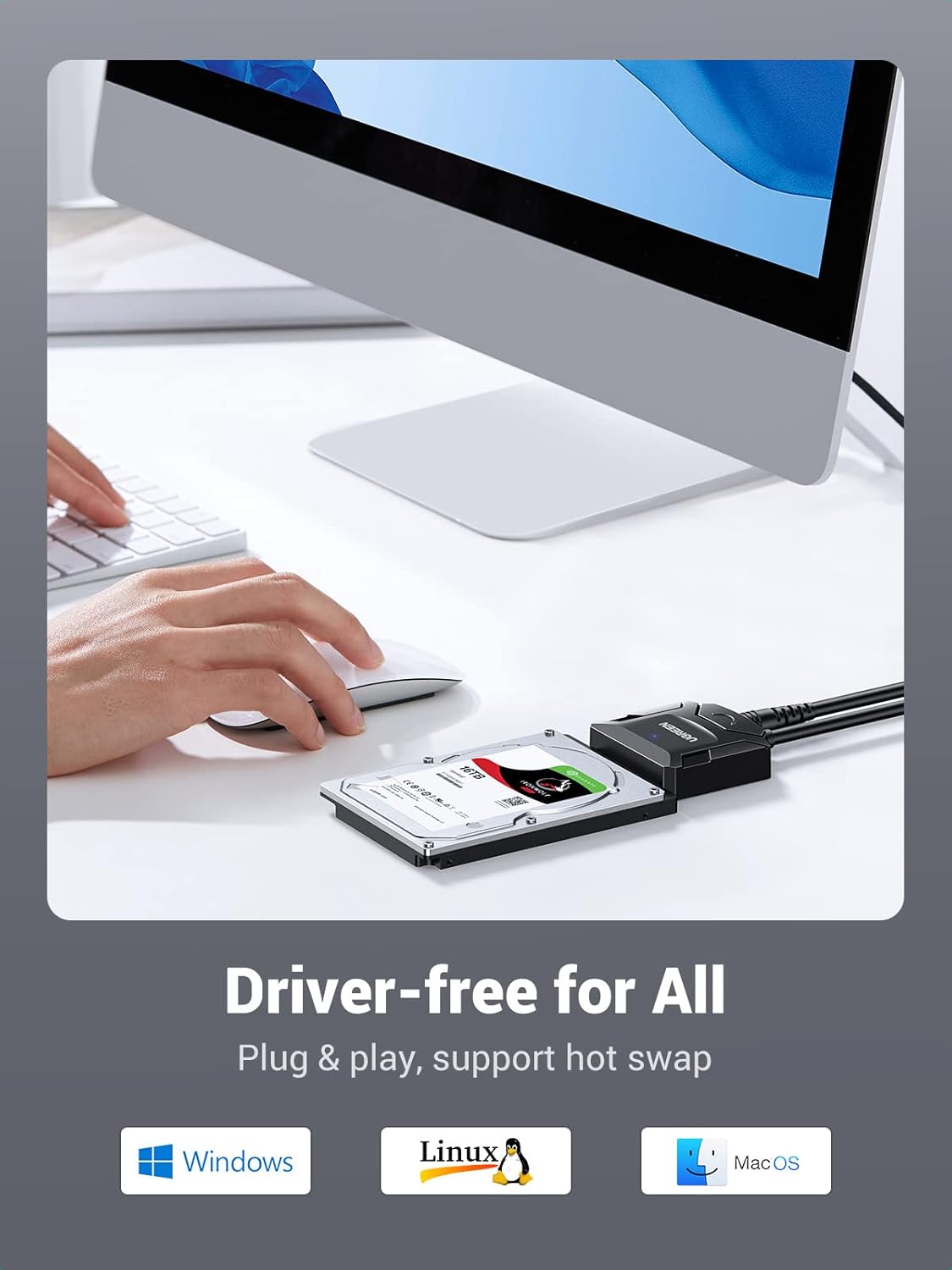 Buy Ugreen 20231 SATA to USB 3.0 Adapter Cable for 3.5 2.5" SSD/HDD from Vmart in Pakistan