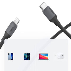 Buy Ugreen 20304 USB Type C To Lightning Fast Charging Cable 1m Black from Vmart in Pakistan