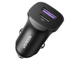 Buy Ugreen 25045 30W Type-C + USB Dual Port Car Charger from Vmart in Pakistan